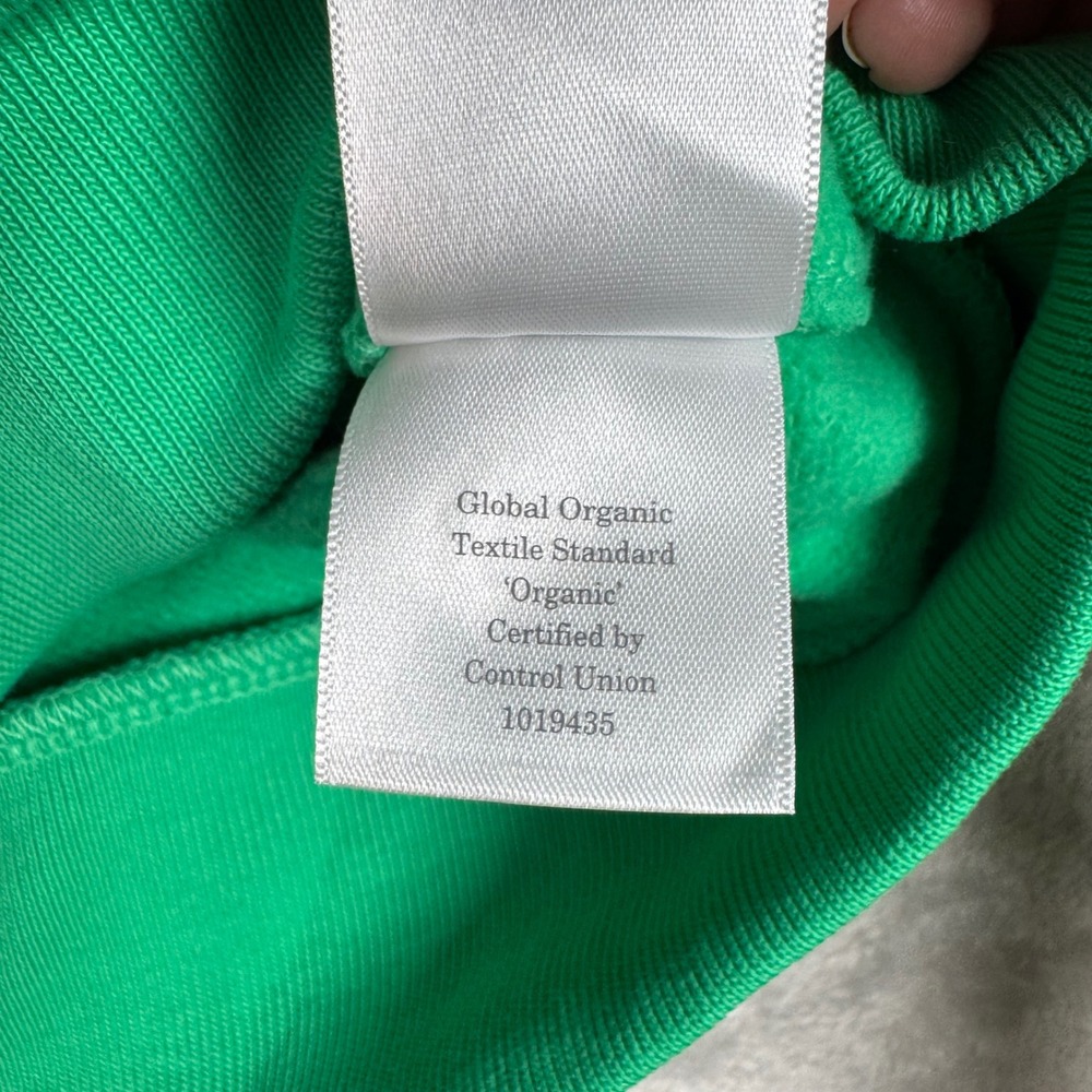 NWT Everlane Womens Organic Cotton Full-Zip Cropped Hoodie Green XXS - Picture 6 of 10